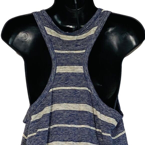 Madewell 100% Linen Striped Racerback Sleeveless Maxi Dress Sz S - Picture 8 of 13